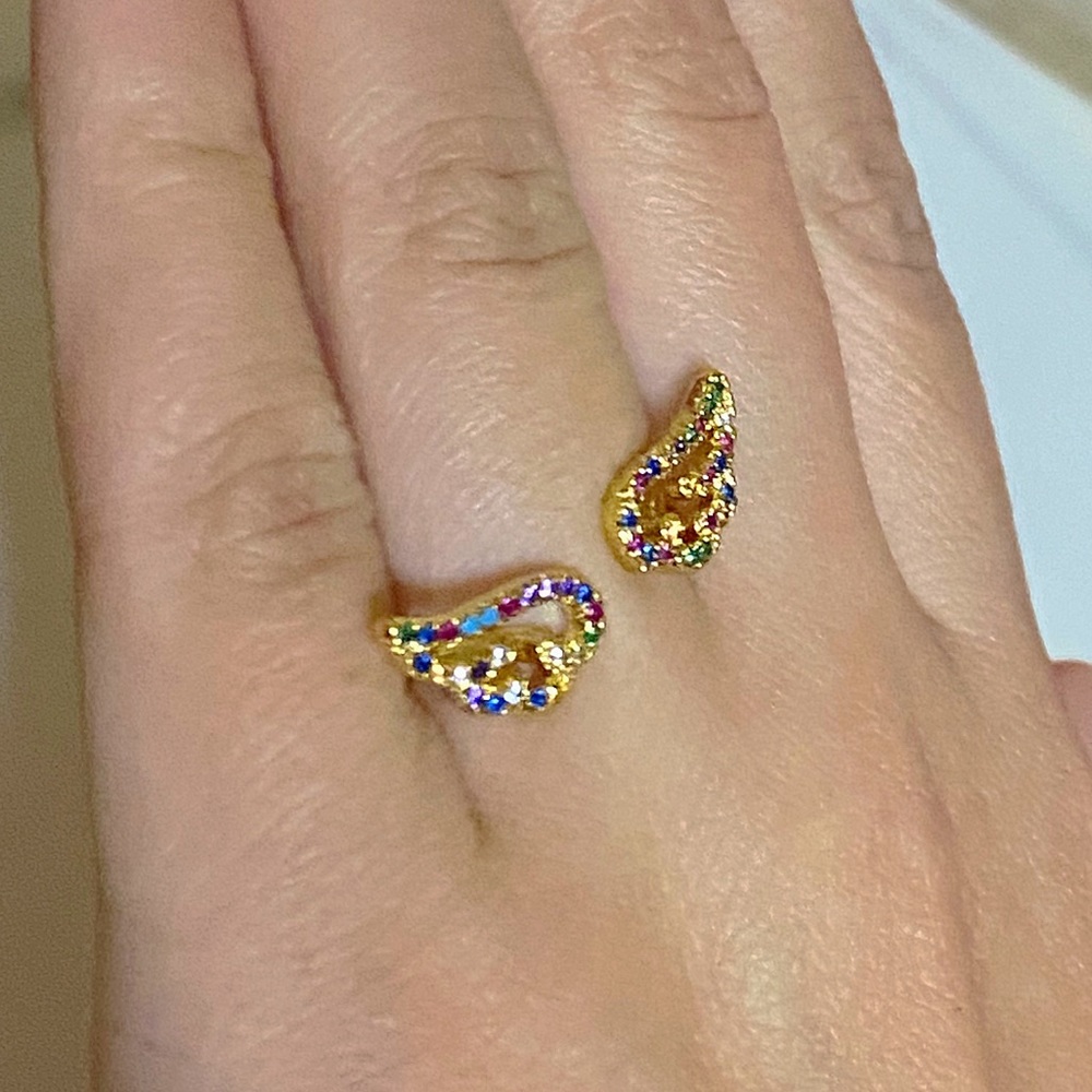 Just In🎉Adjustable Multi-Color CZ Stone Ring - Picture 5 of 9
